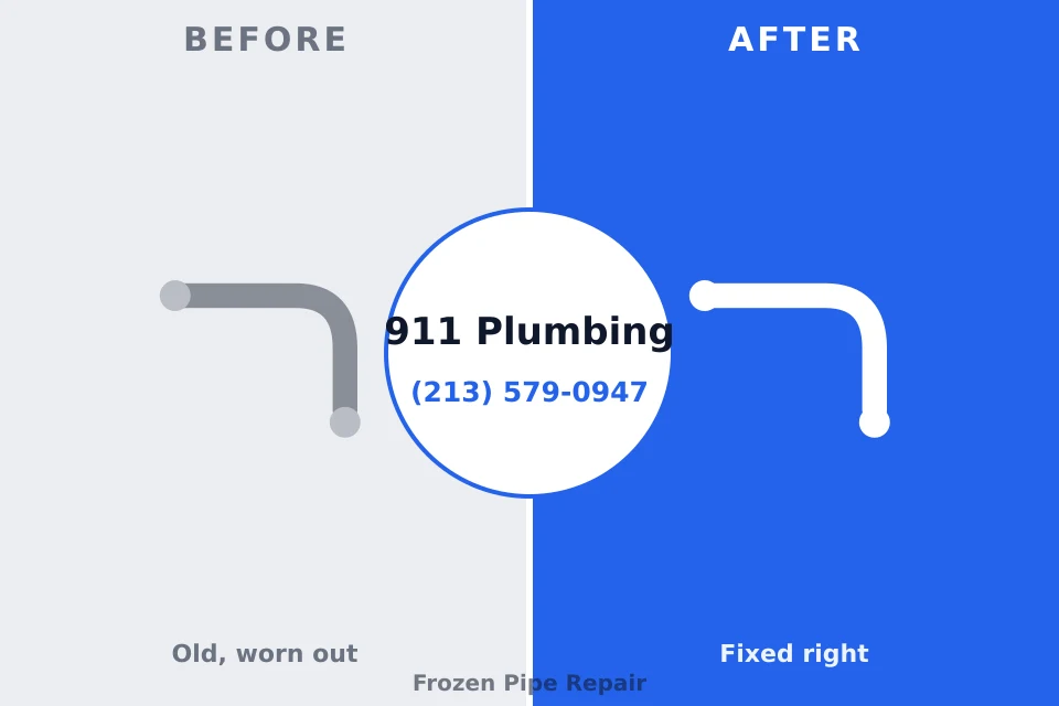 Before and after: plumbing repair Umapine, OR